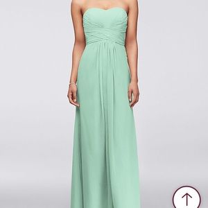 David’s Bridal Mint Bridesmaid Maxi Dress